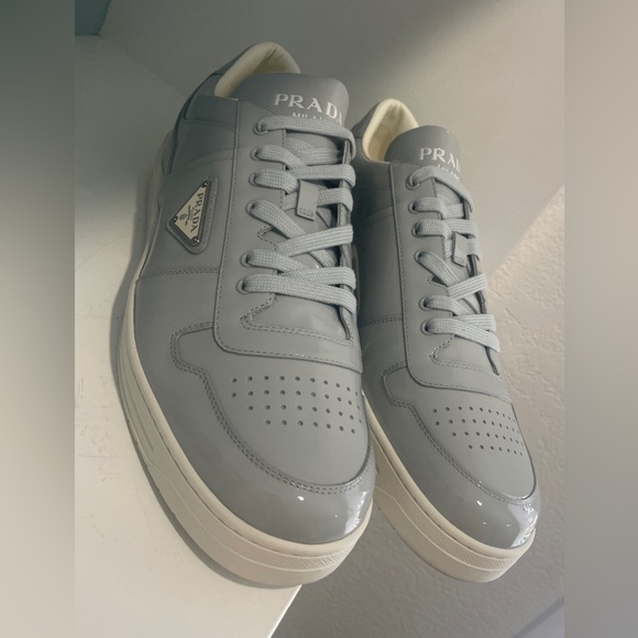 Prada Downtown Sneaker Shoe Cornflower Fiordaliso New NWT size 13 US 12 UK - Picture 10 of 17